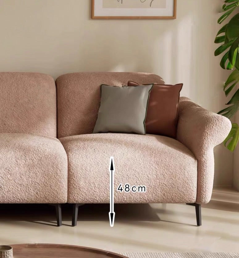 Home Atelier Cassandra Scratch Resistant Round Chaise Electric Recliner Sofa