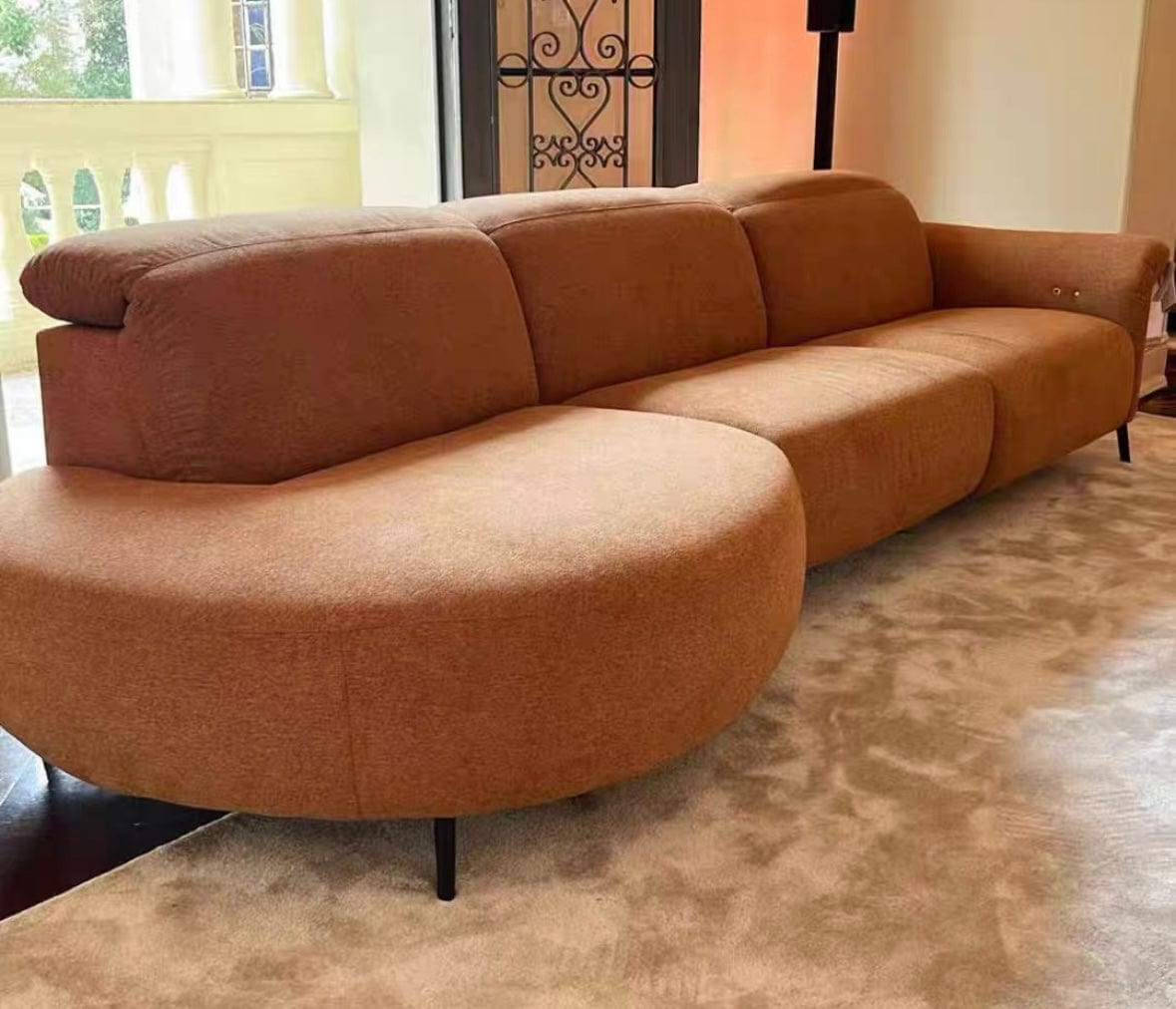 Home Atelier Cassandra Velvet Electric Recliner Sofa