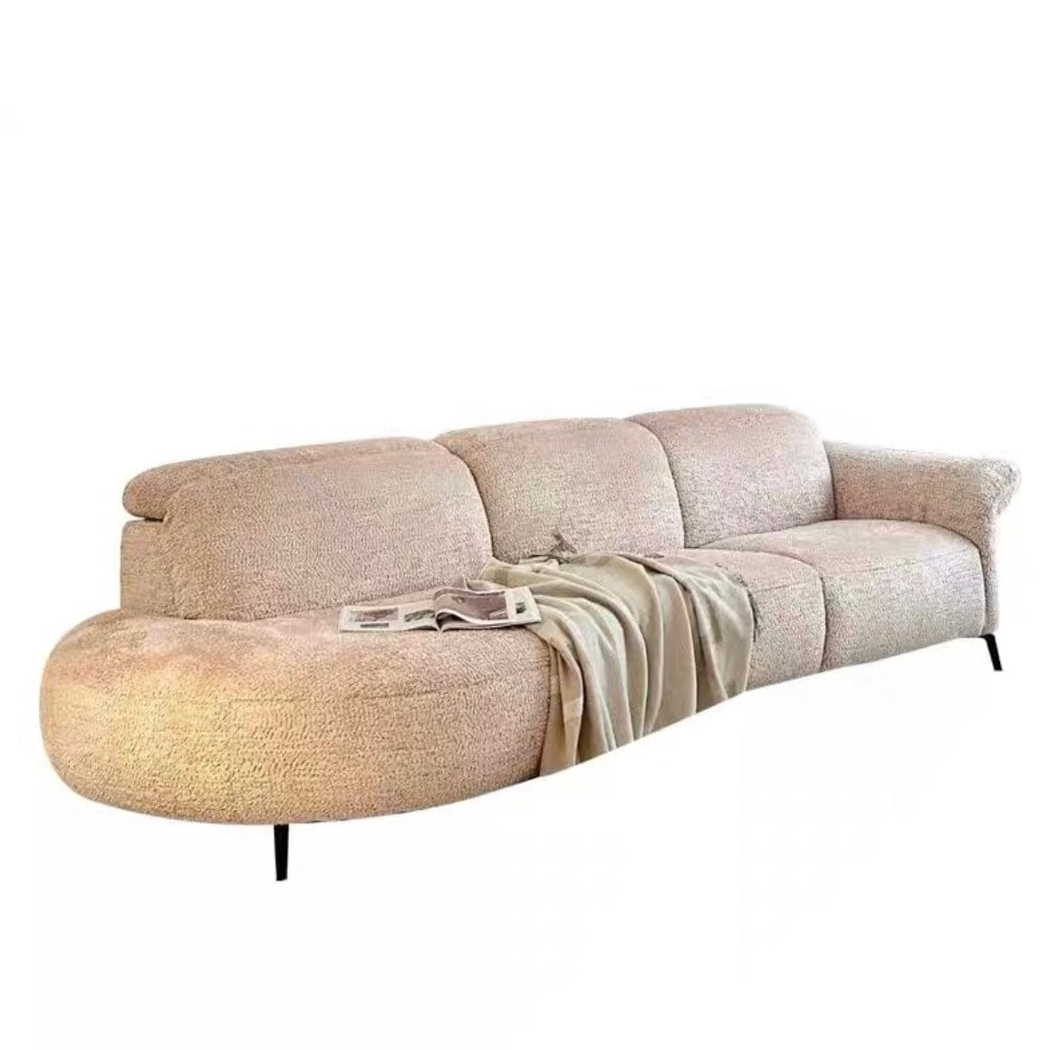 Home Atelier Cassandra Velvet Electric Recliner Sofa