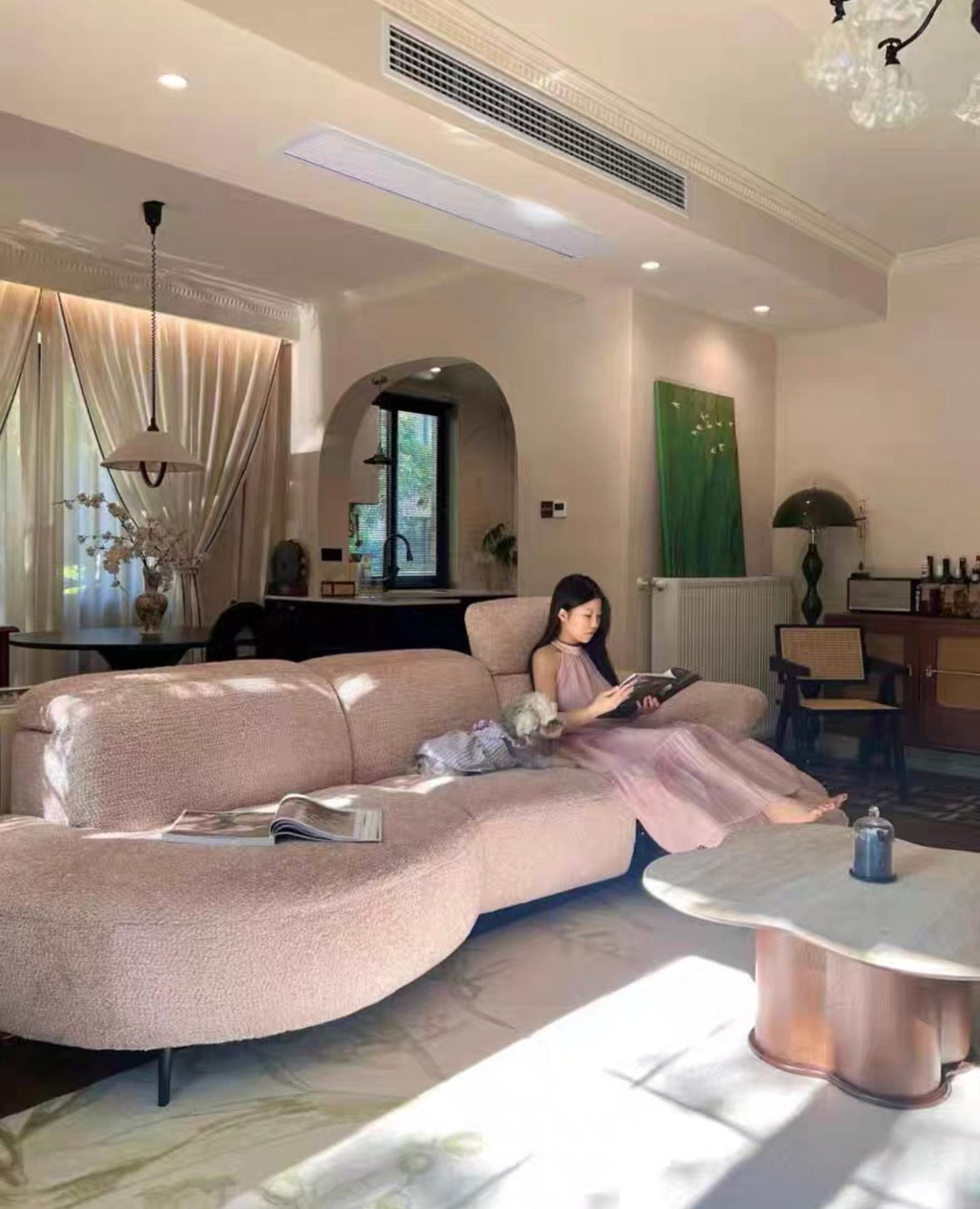 Home Atelier Cassandra Velvet Electric Recliner Sofa