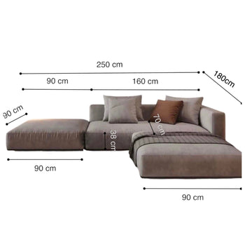 Home Atelier Cavalli Scratch Resistant Sectional Sofa