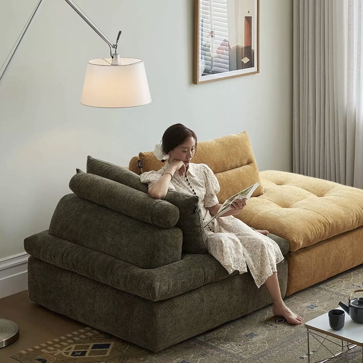 Home Atelier Caverin Scratch Resistant Modular Curve Sofa (Copy)