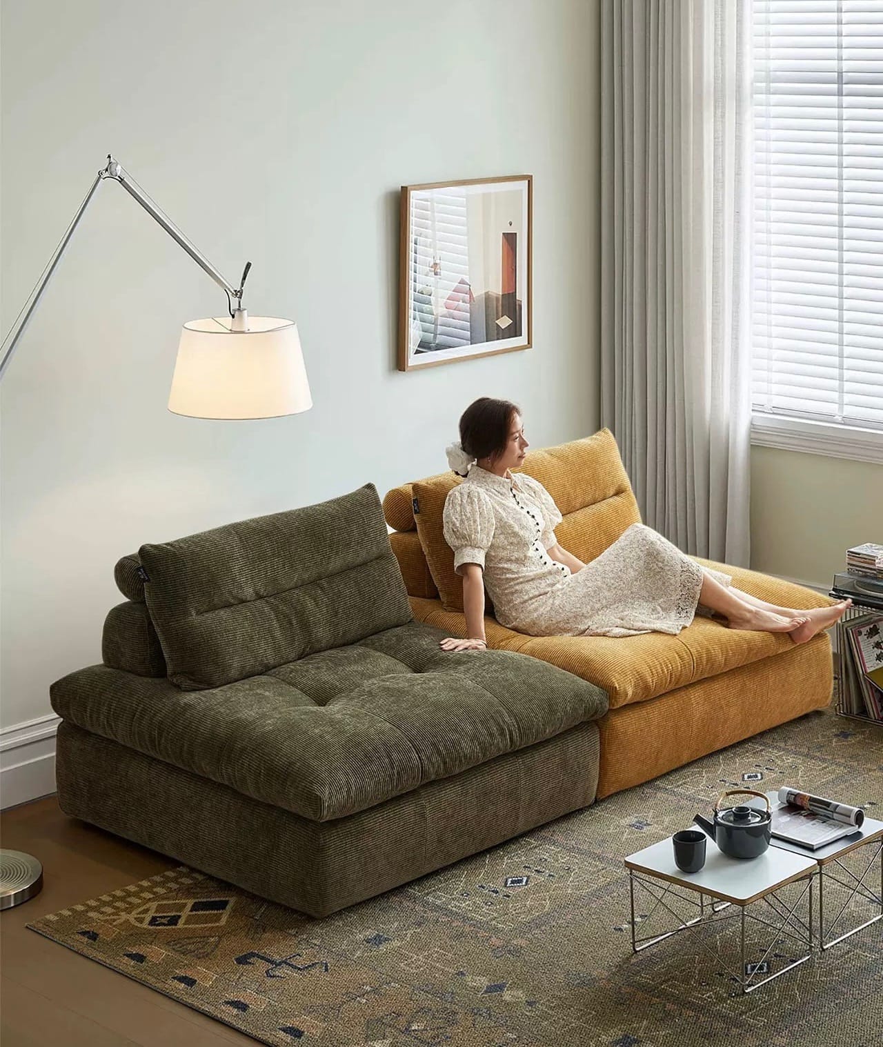 Home Atelier Caverin Scratch Resistant Modular Curve Sofa (Copy)