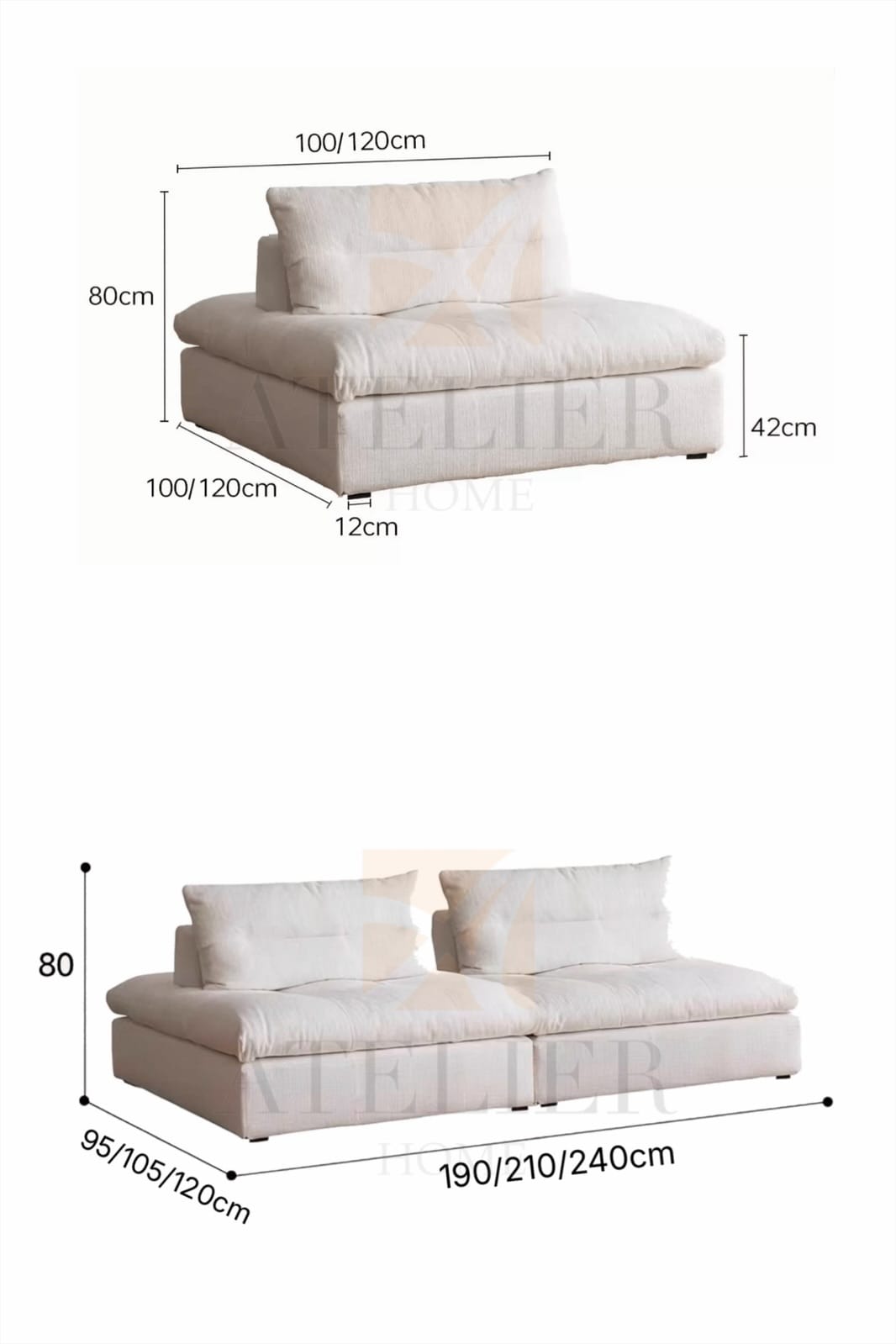 Home Atelier Caverin Scratch Resistant Modular Sofa