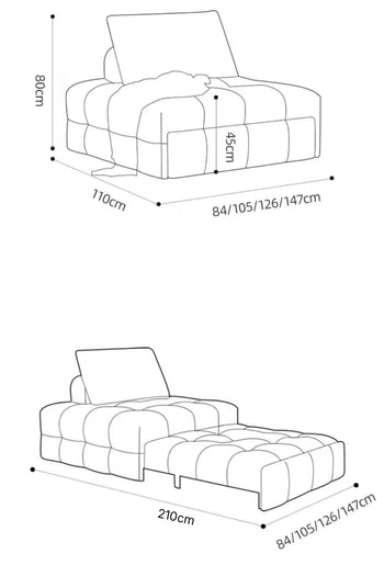 Home Atelier Cecil Tufted Pull-out Boucle Sofa Bed