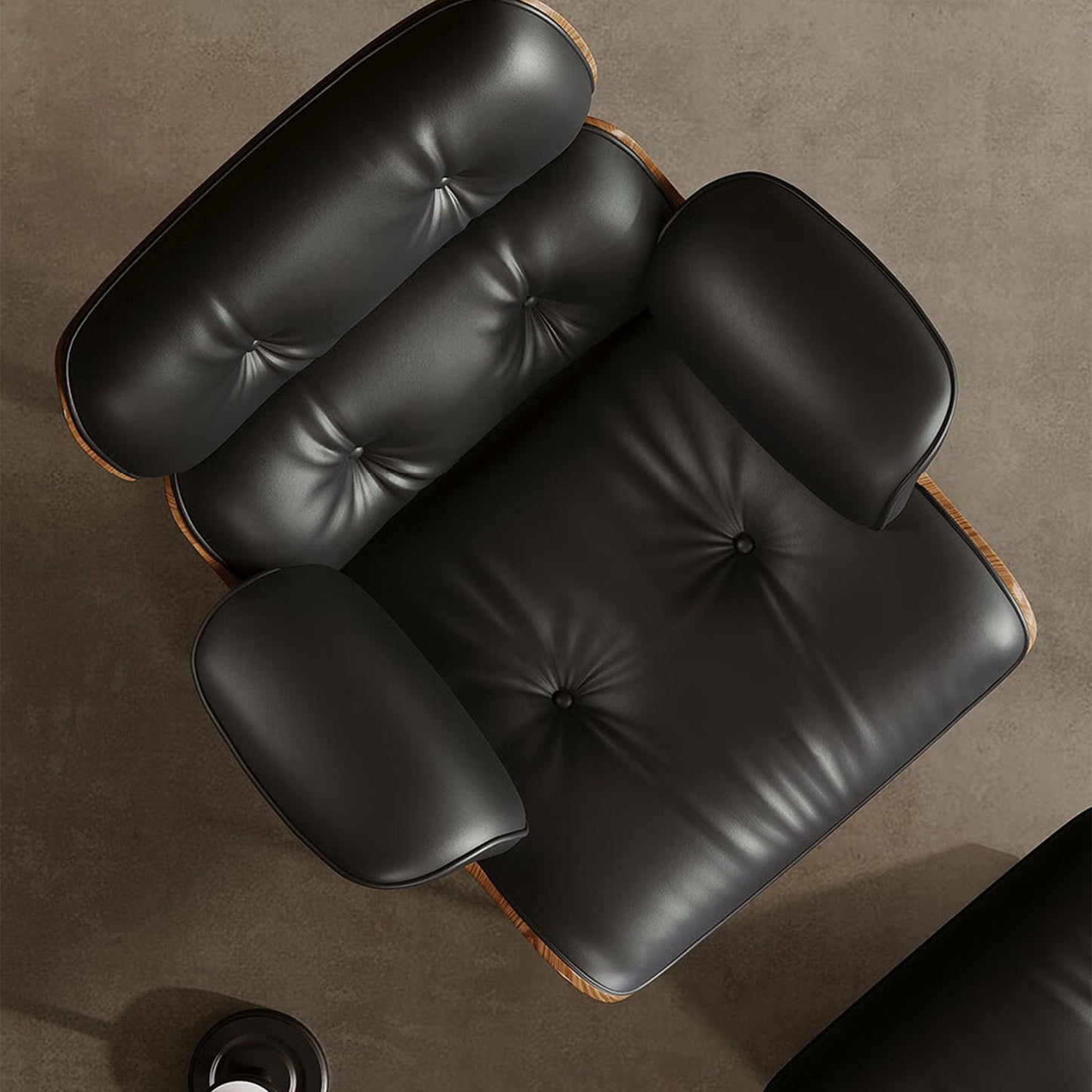 Home Atelier Chairs With Ottoman Mid-Century Modern Leather Lounge Chair and Ottoman Set