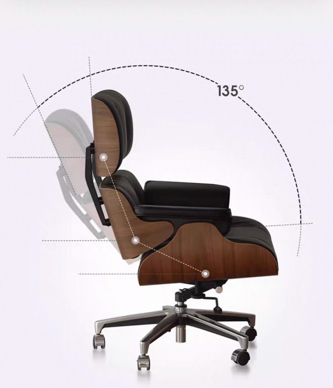 Home Atelier Chairs With Ottoman Stanley Genuine Leather Lounge Chair