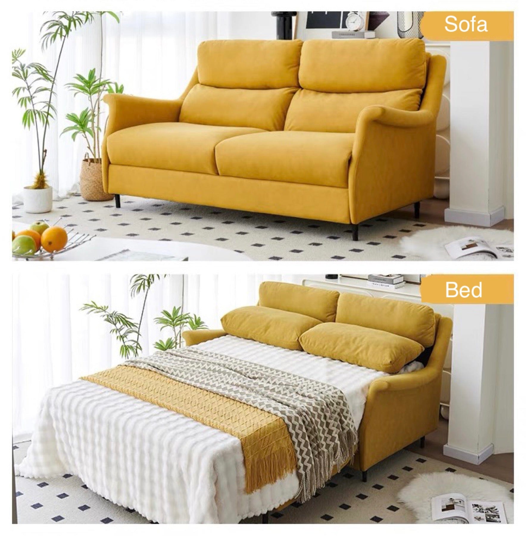 Home Atelier Chervin Foldable Sofa Bed with Mattress