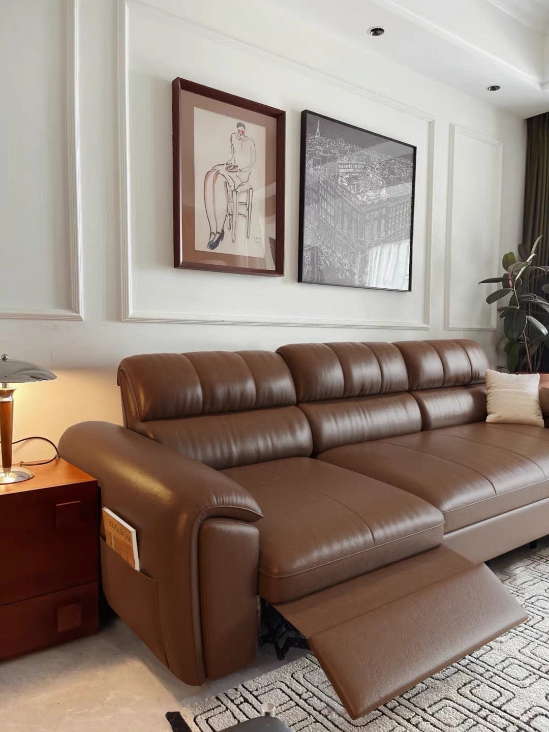 Home Atelier Christen Electric Recliner Leather Sofa Bed