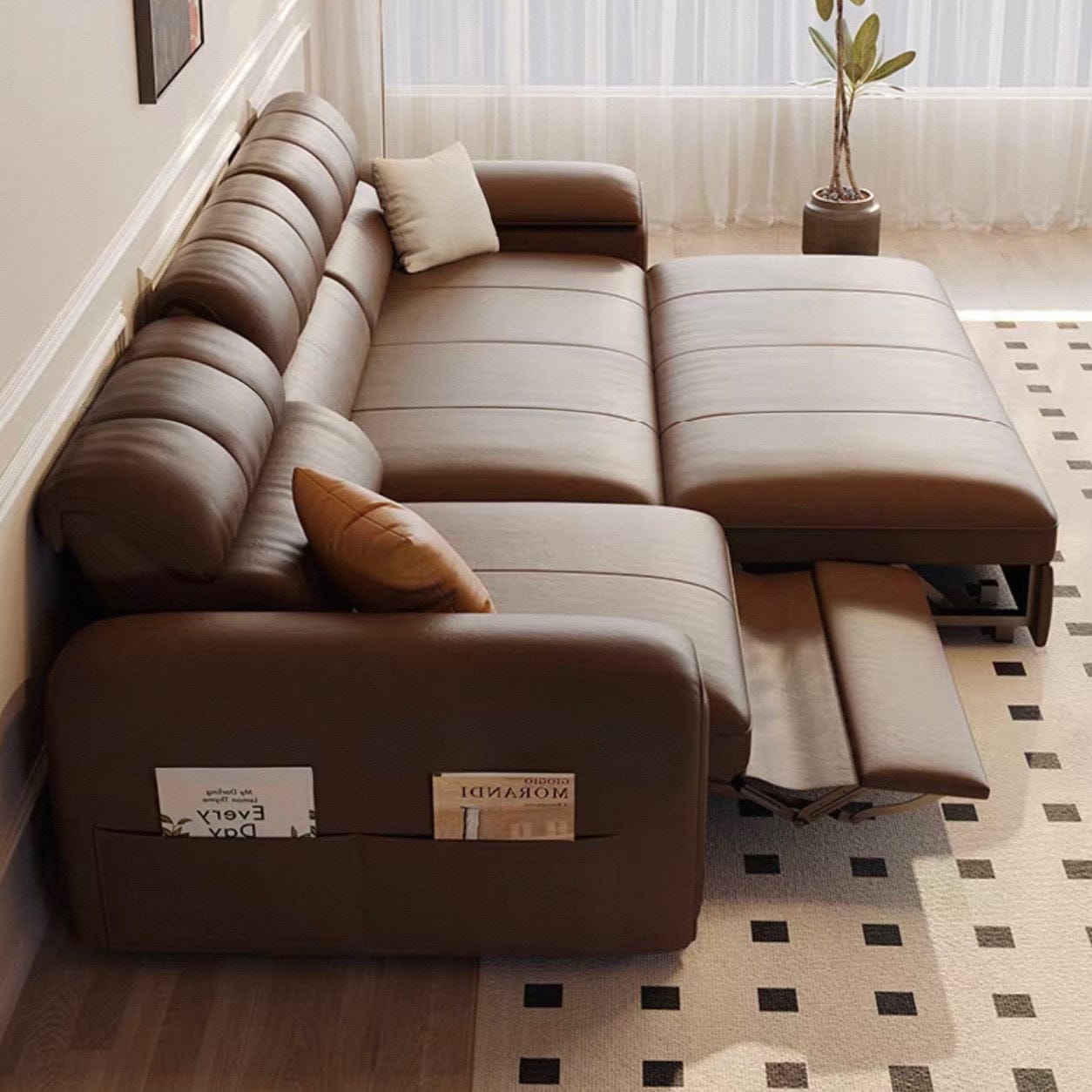Home Atelier Christen Electric Recliner Leather Sofa Bed