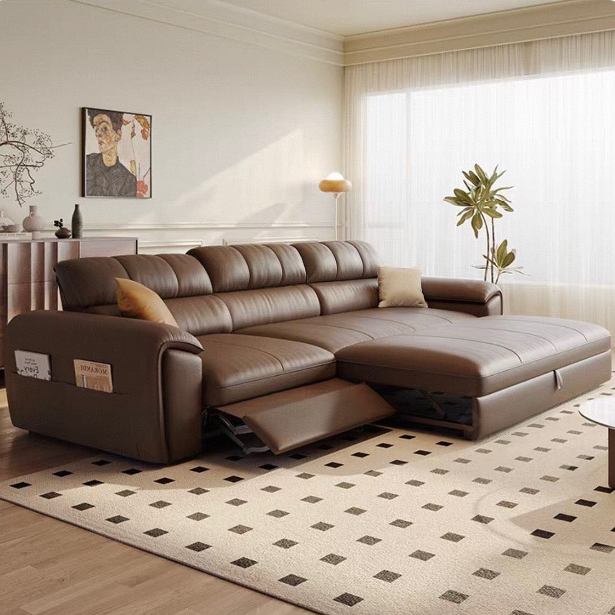 Home Atelier Christen Electric Recliner Leather Sofa Bed