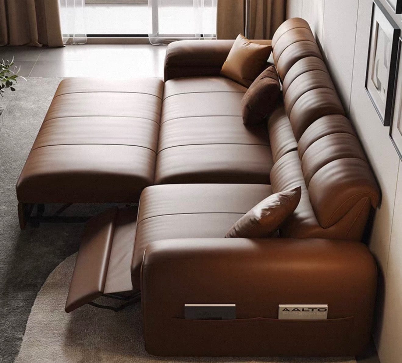 Home Atelier Christen Electric Recliner Leather Sofa Bed