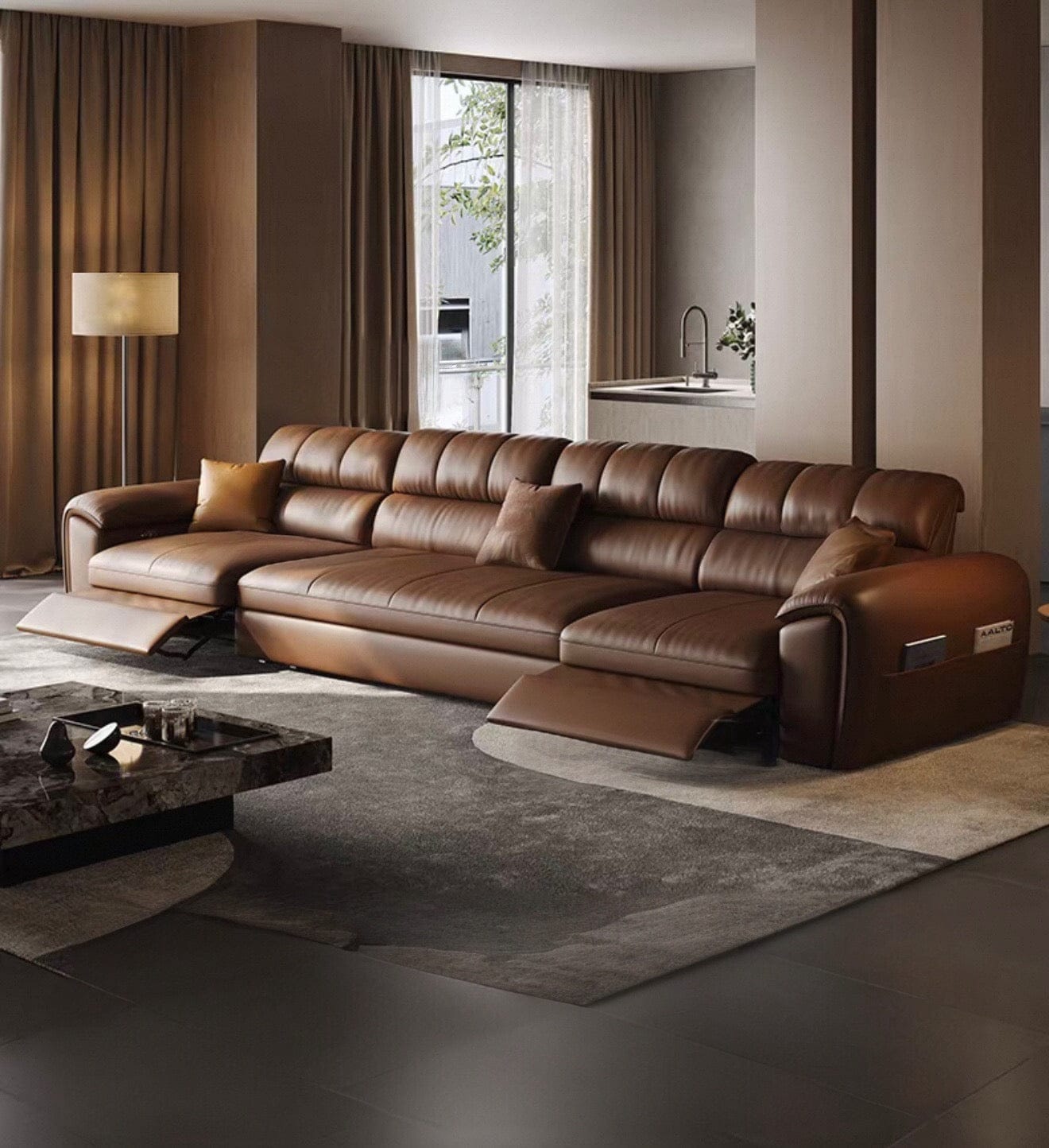 Home Atelier Christen Electric Recliner Leather Sofa Bed