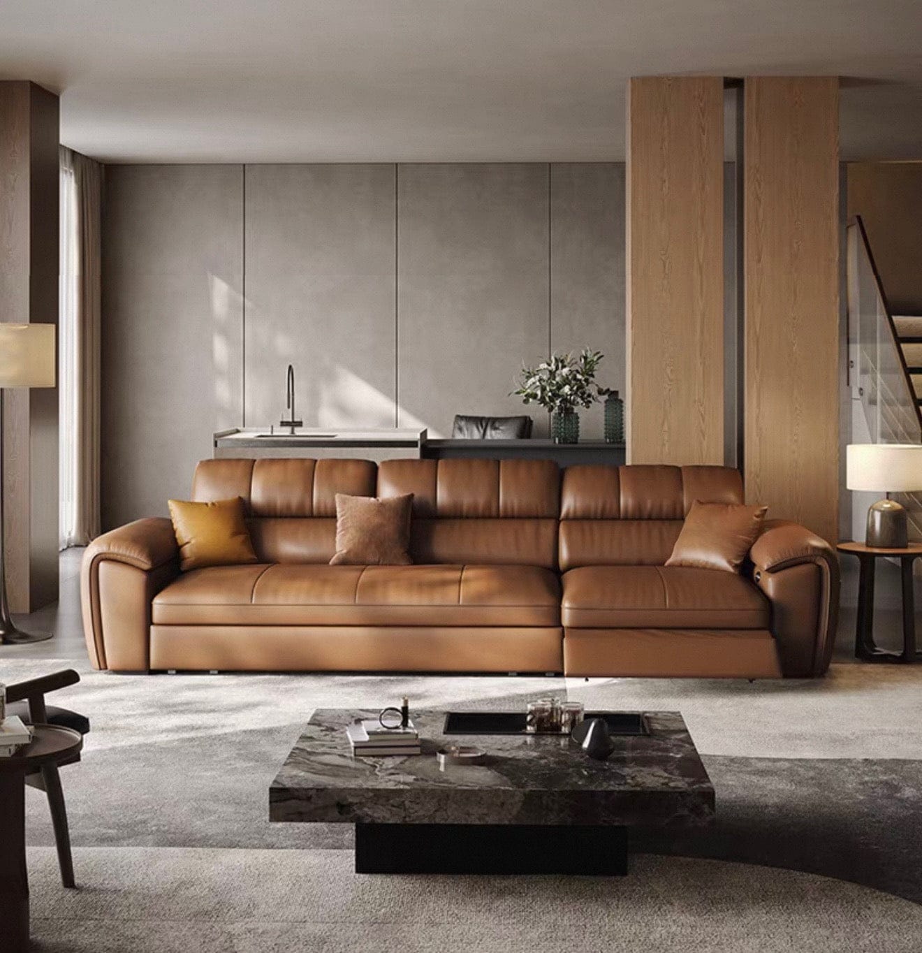 Home Atelier Christen Electric Recliner Leather Sofa Bed
