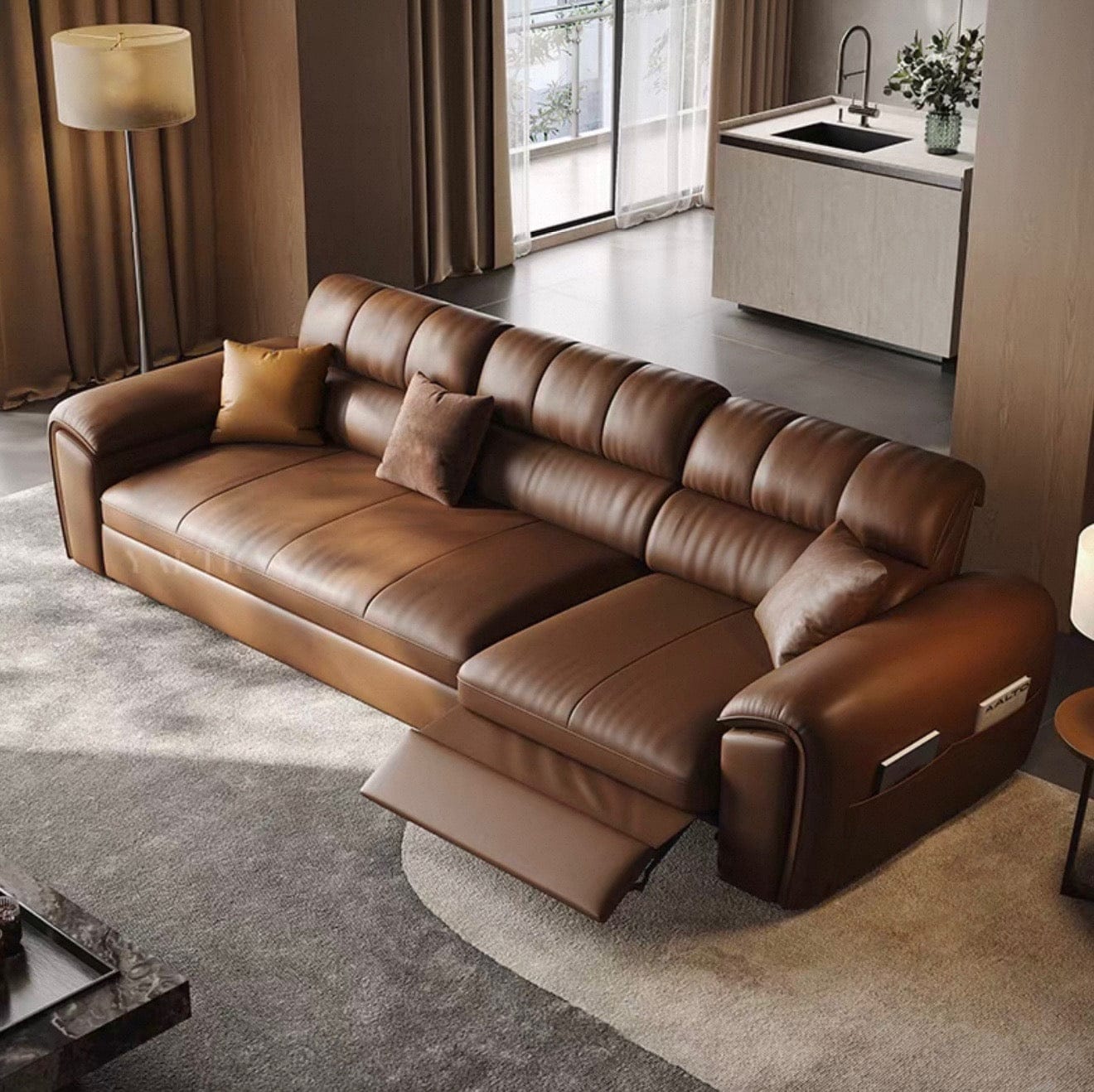 Home Atelier Christen Electric Recliner Leather Sofa Bed