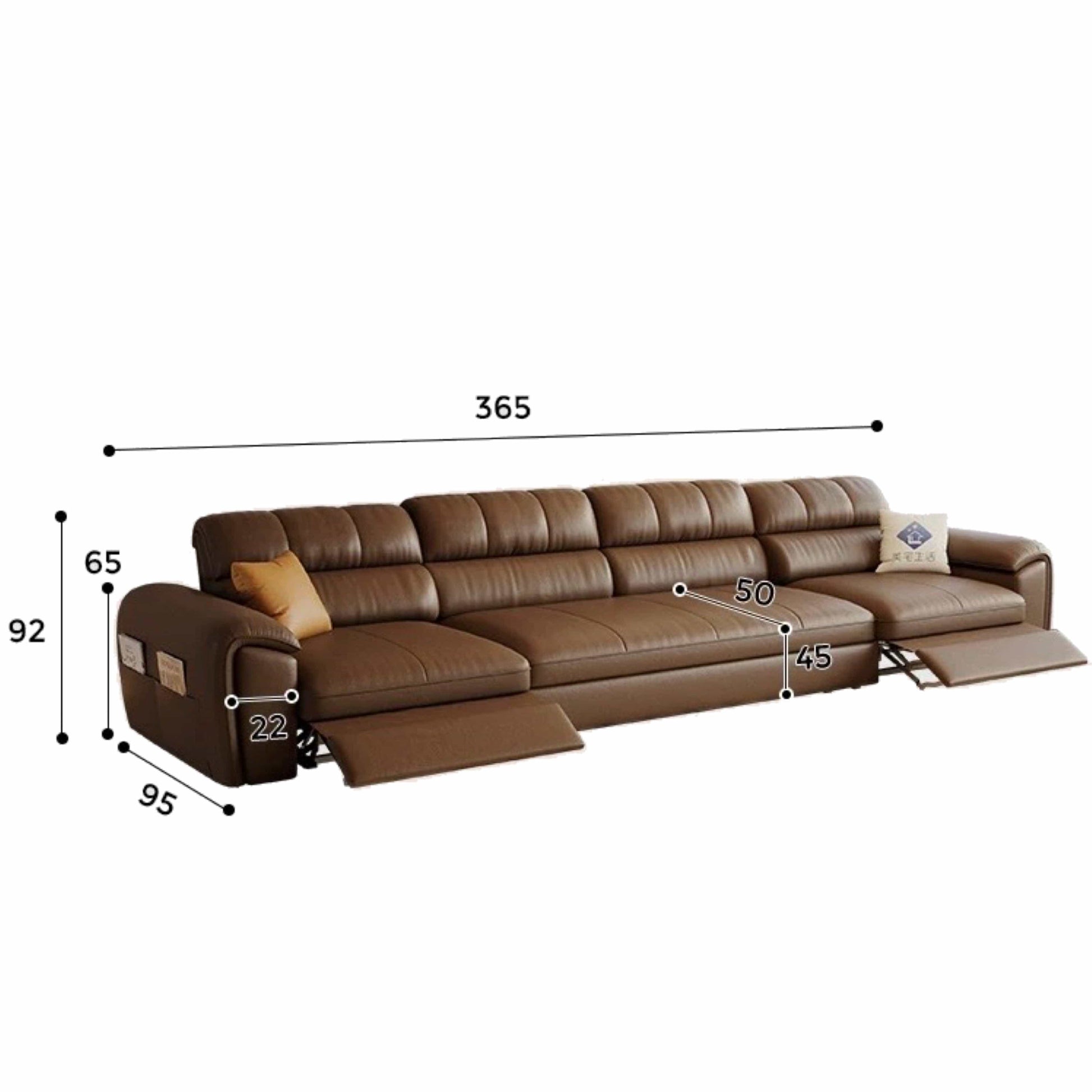 Home Atelier Christen Electric Recliner Leather Sofa Bed