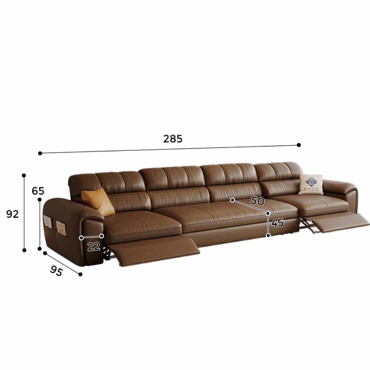 Home Atelier Christen Electric Recliner Leather Sofa Bed