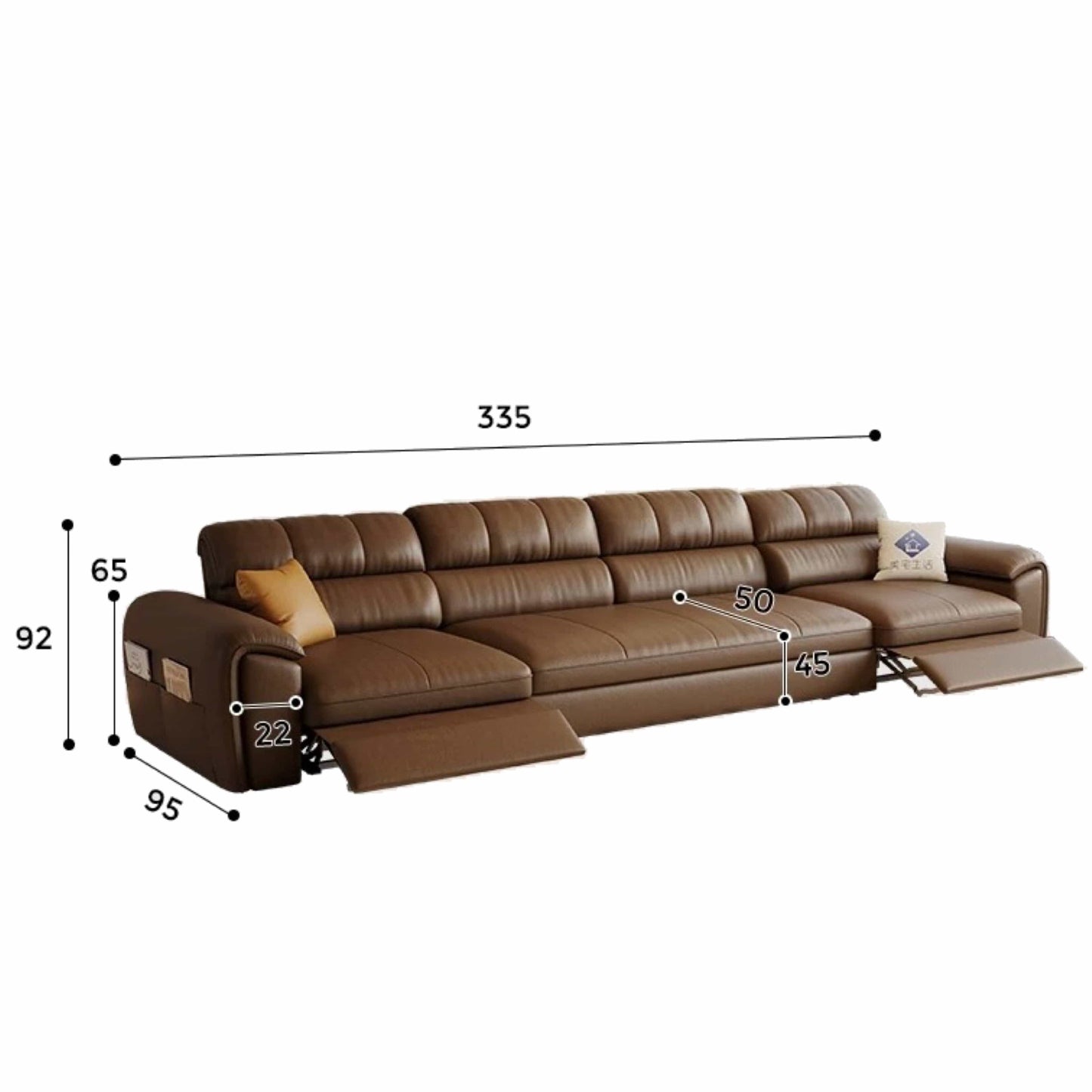 Home Atelier Christen Electric Recliner Leather Sofa Bed
