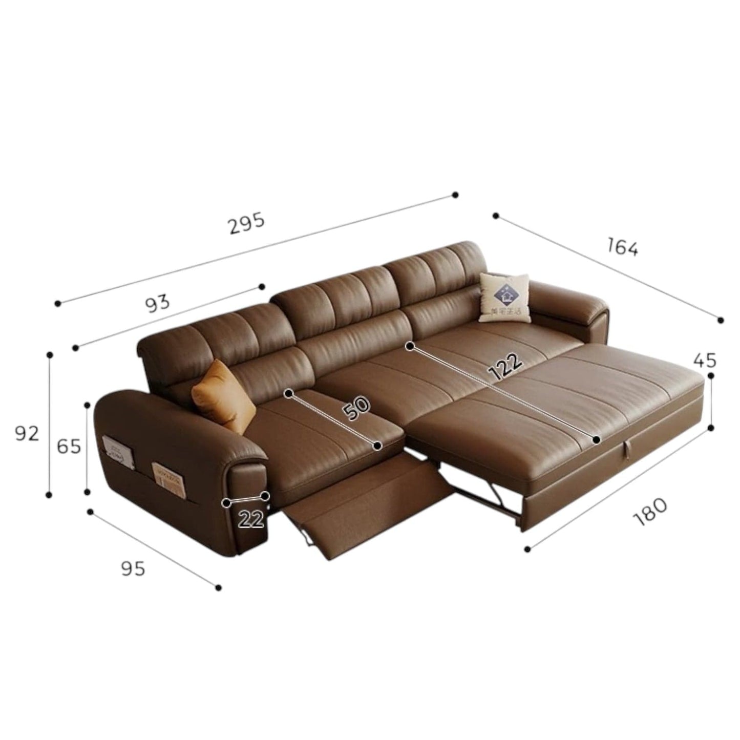 Home Atelier Christen Electric Recliner Leather Sofa Bed