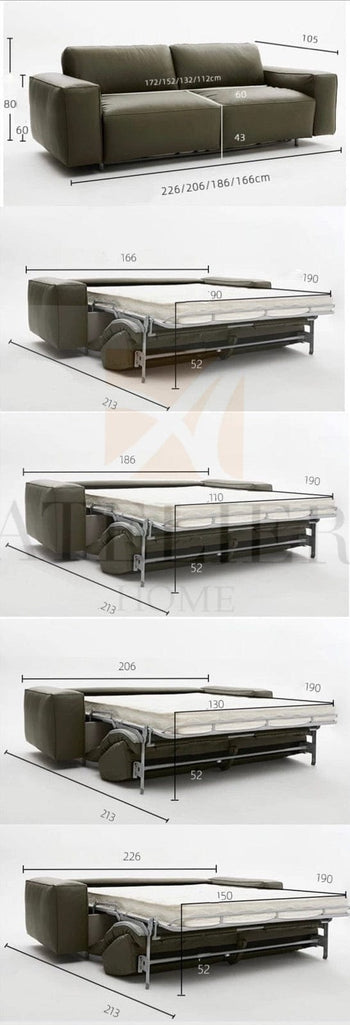 Home Atelier Ciselle Foldable Sofa Bed with Mattress