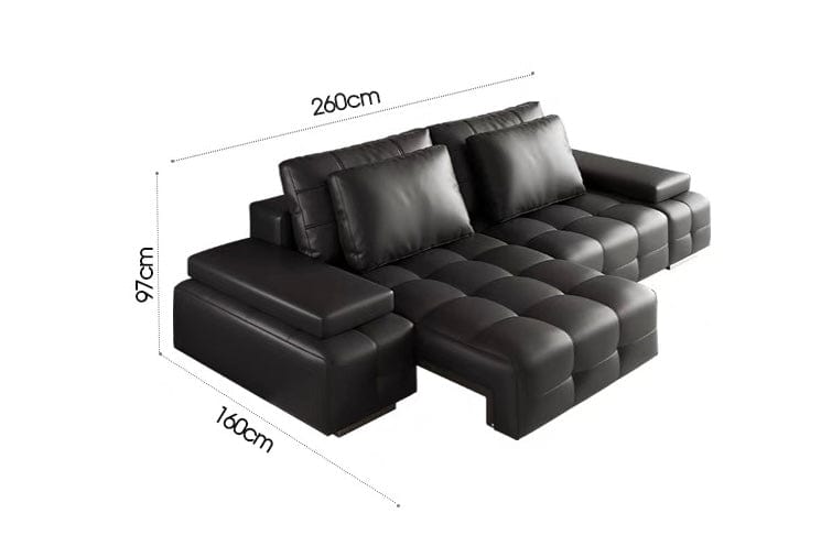 Home Atelier Claymore Electric Motorized Leather Sofa Bed