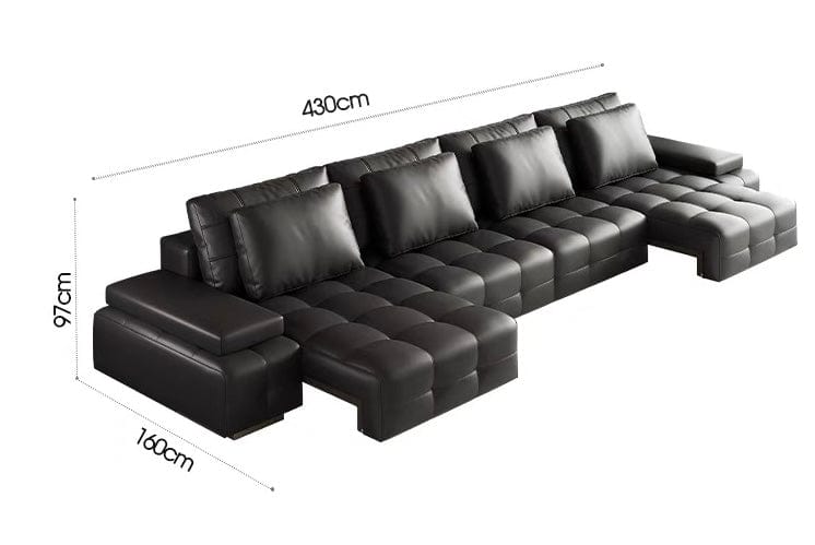 Home Atelier Claymore Electric Motorized Leather Sofa Bed