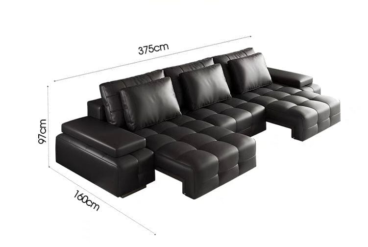 Home Atelier Claymore Electric Motorized Leather Sofa Bed