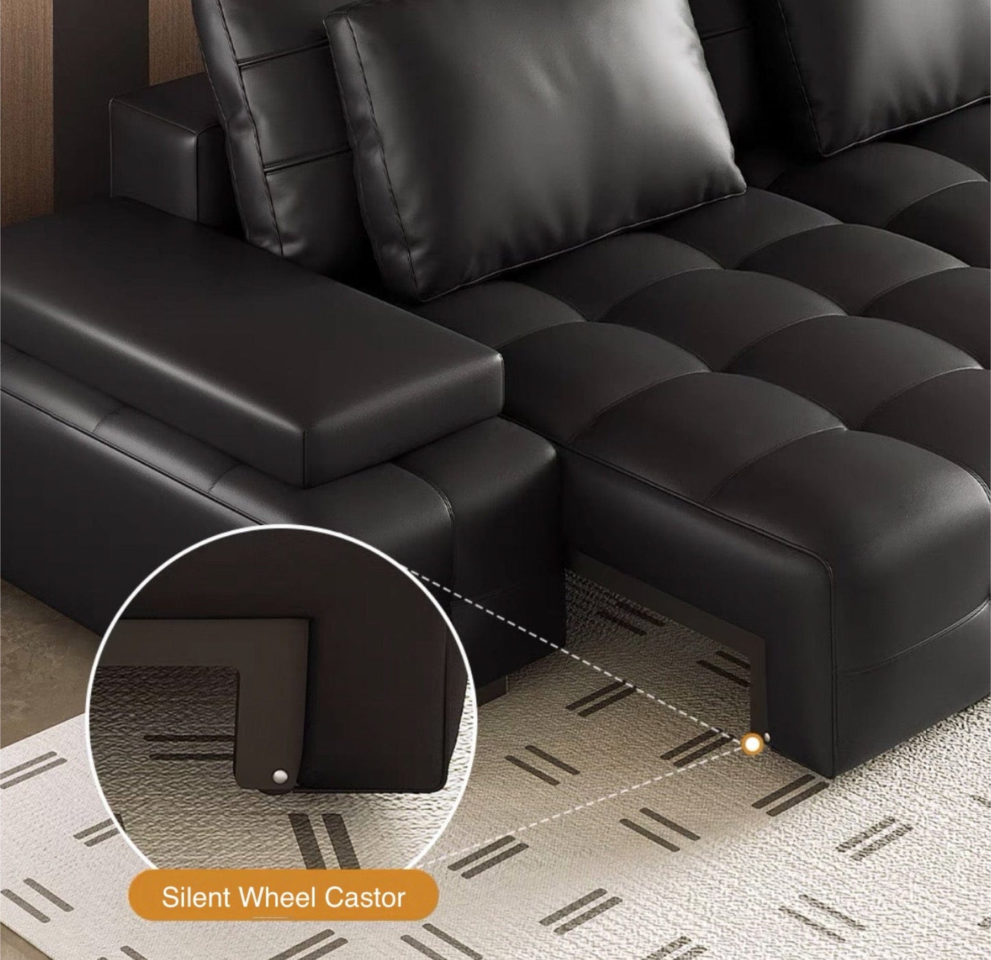 Home Atelier Claymore Electric Motorized Leather Sofa Bed