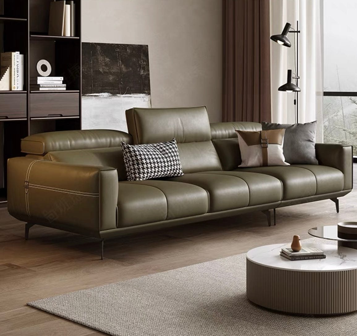 Alexus Leather Sofa Home Atelier
