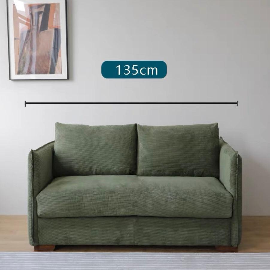 Home Atelier Corduroy Velvet Fabric / Length 135cm / Camel Caleb Foldable Sofa Bed with Mattress