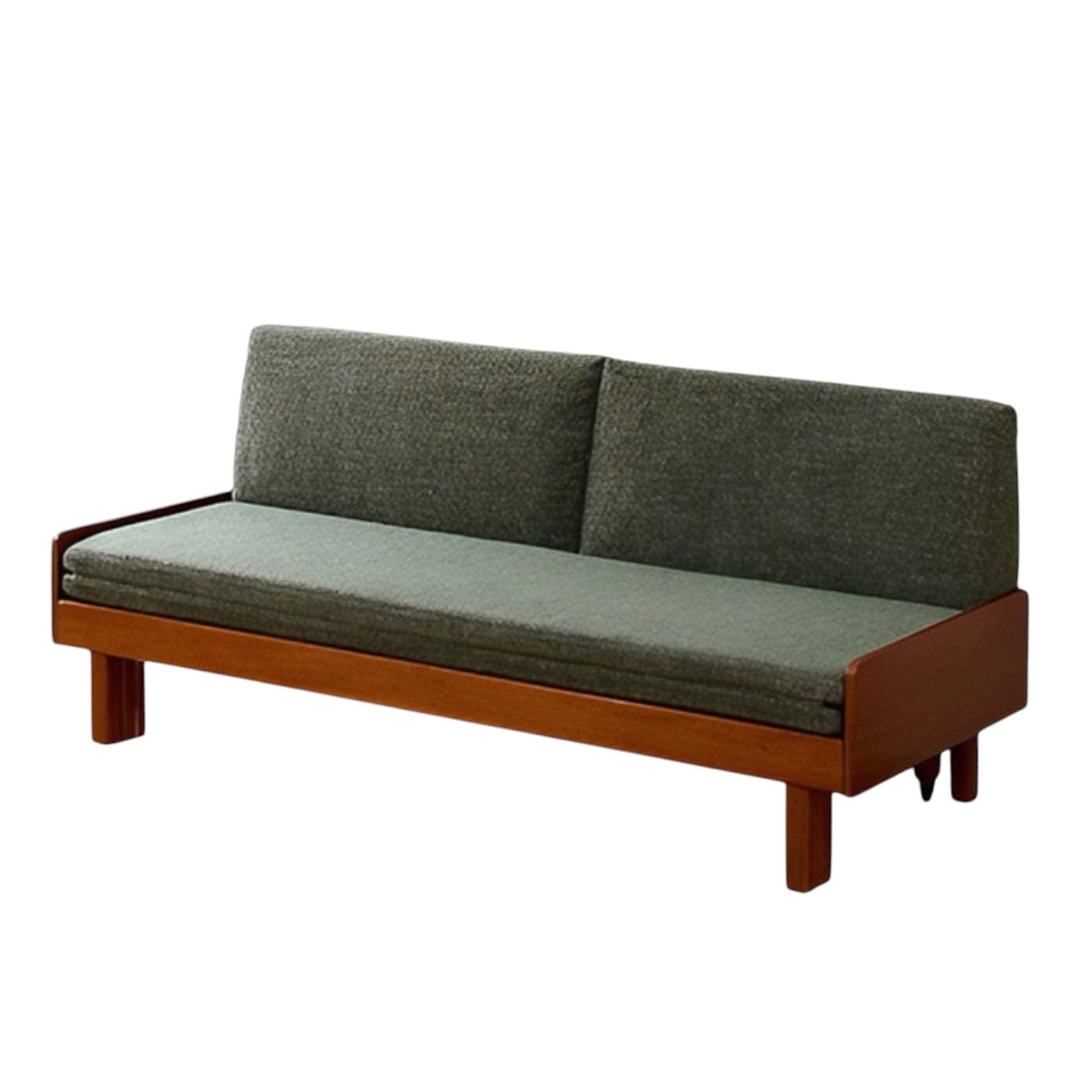 Home Atelier Cotton Fabric / L200 x W130 x H85cm Fraser Wooden Pull-out Sofa Bed