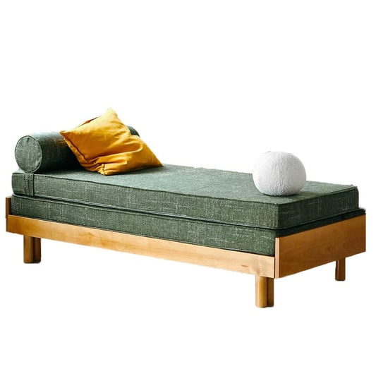 Home Atelier Cotton Fabric / Queen Size/ 150 x 205cm Freddie Pull-out Wooden Sofa Bed
