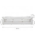 Home Atelier Cotton Linen Fabric / 5 seater/ Length 280cm / Cream Cloud Sectional Sofa