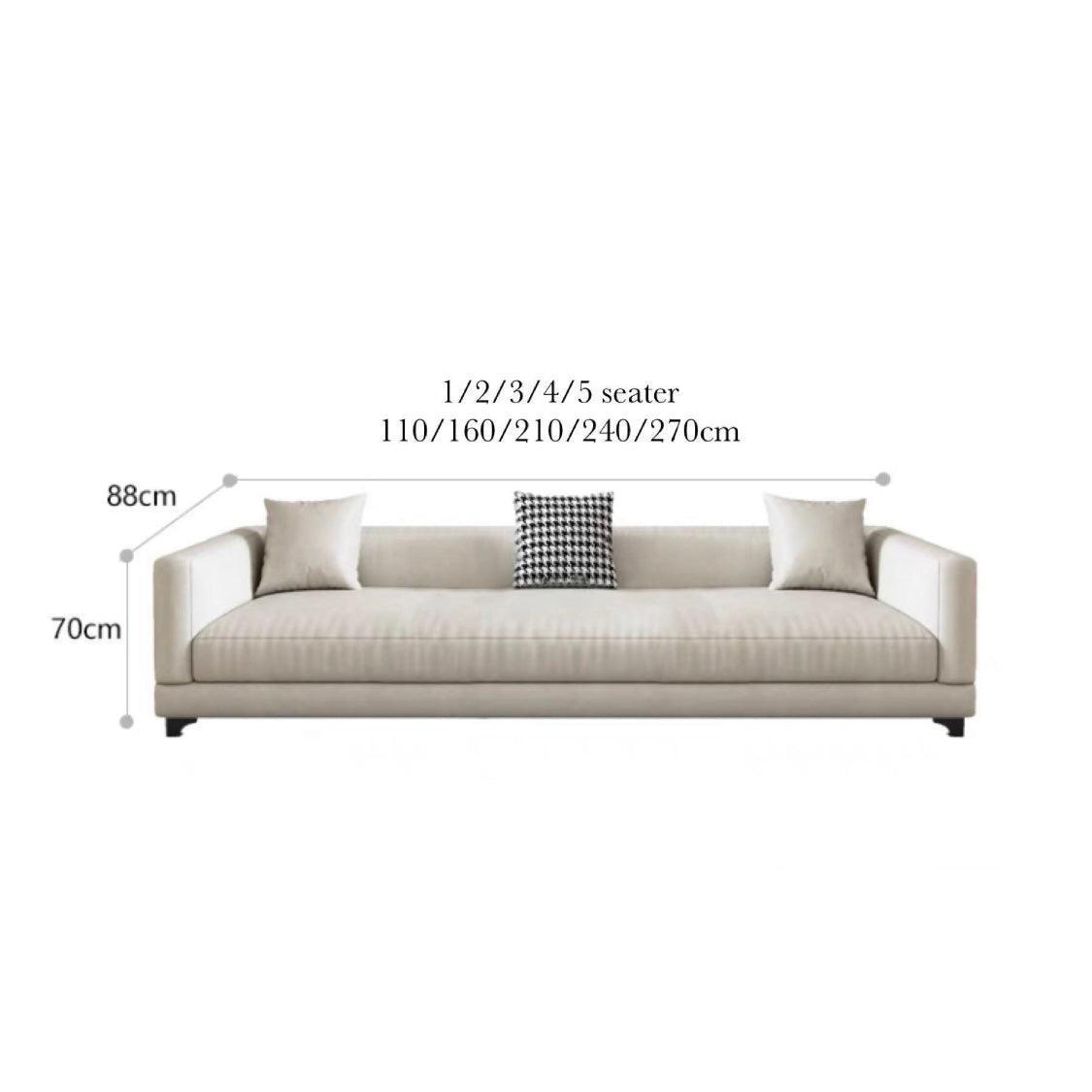 Home Atelier Cotton Linen Fabric / Length 250cm/ With Curve Chaise / Cream Alessio Designer Round Chaise Sectional Sofa