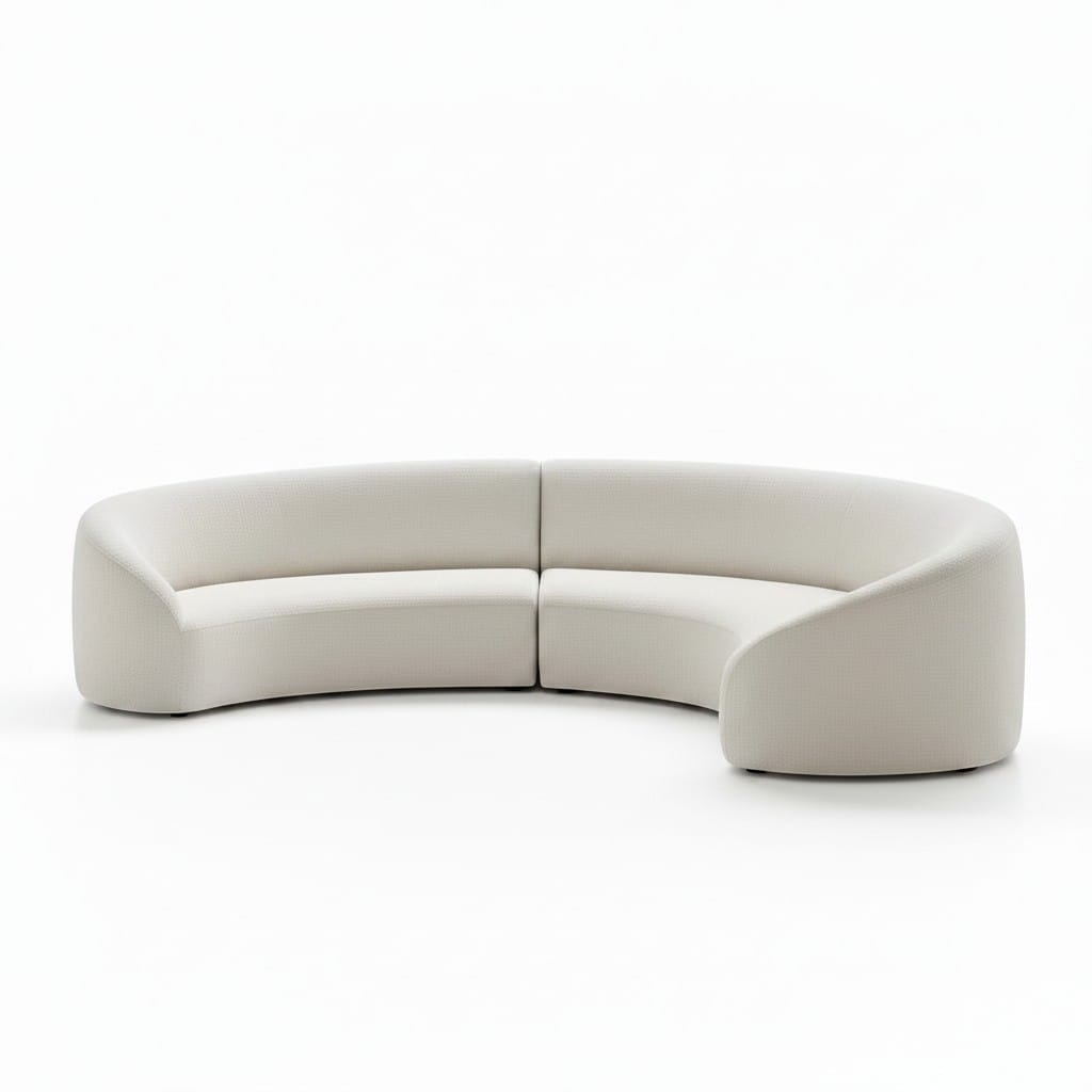 Home Atelier Cray Scratch Resistant Sectional Cuve Sofa