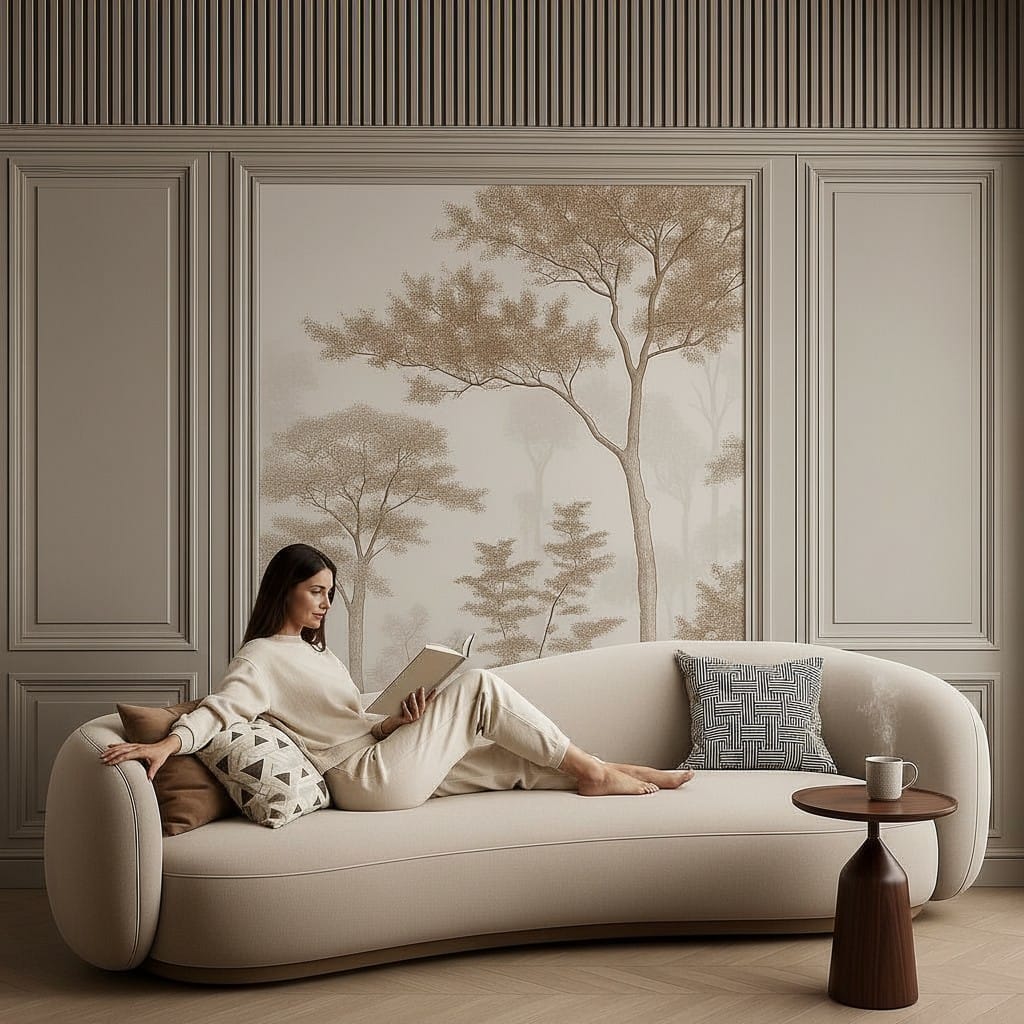 Home Atelier Curved Contemporary Living Room Sofa