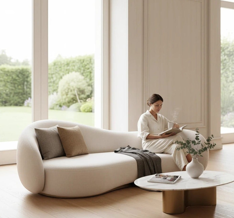 Home Atelier Curved Contemporary Living Room Sofa