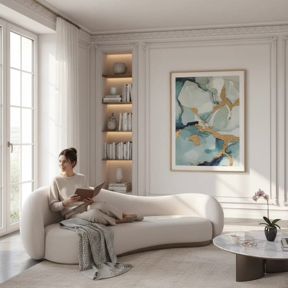 Home Atelier Curved Contemporary Living Room Sofa