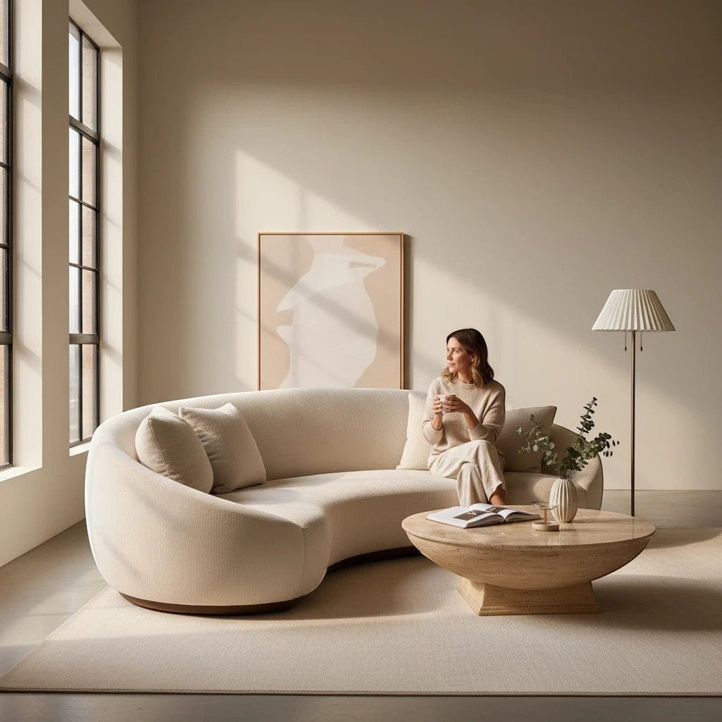 Home Atelier Curved Contemporary Living Room Sofa