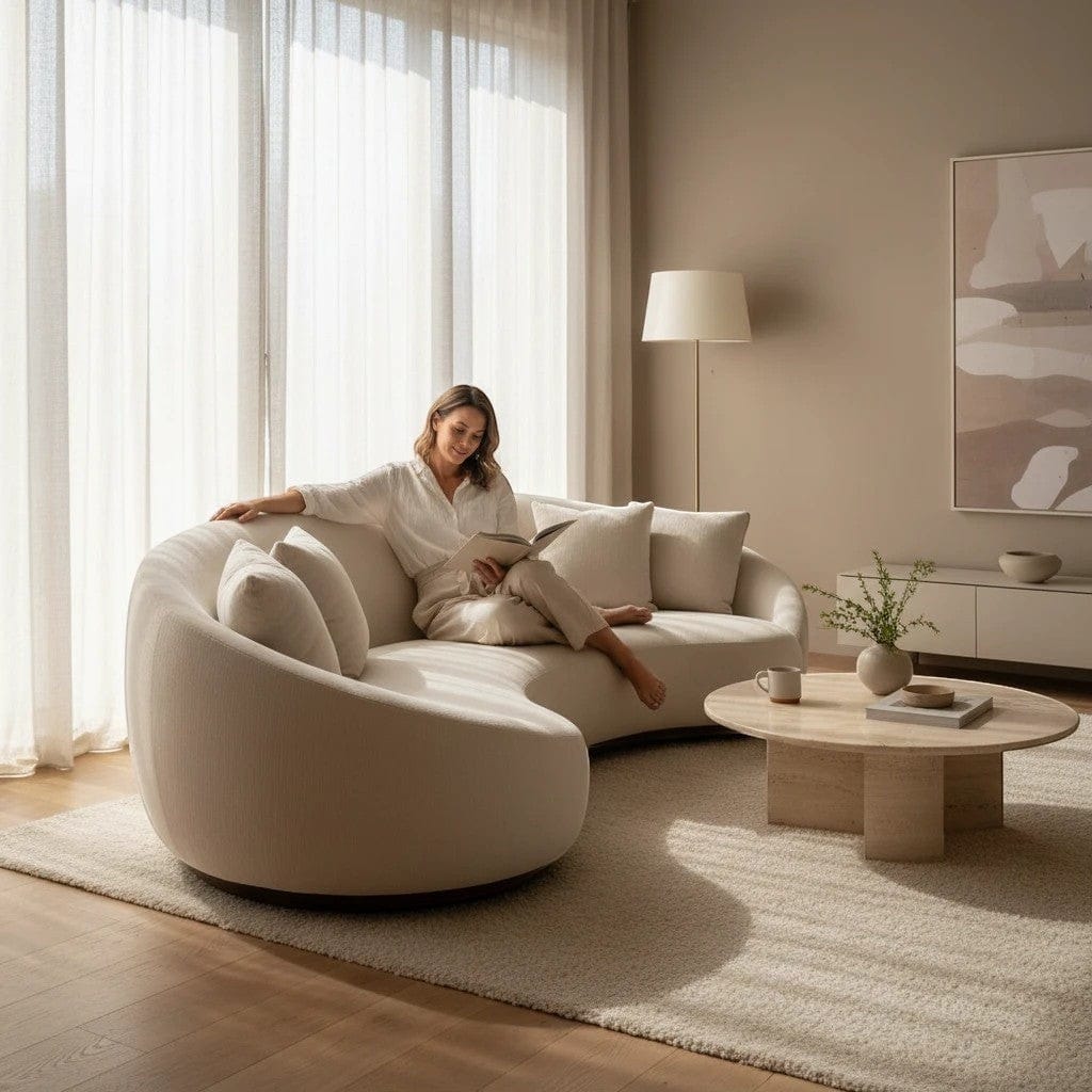 Home Atelier Curved Contemporary Living Room Sofa