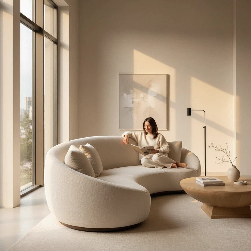 Home Atelier Curved Contemporary Living Room Sofa