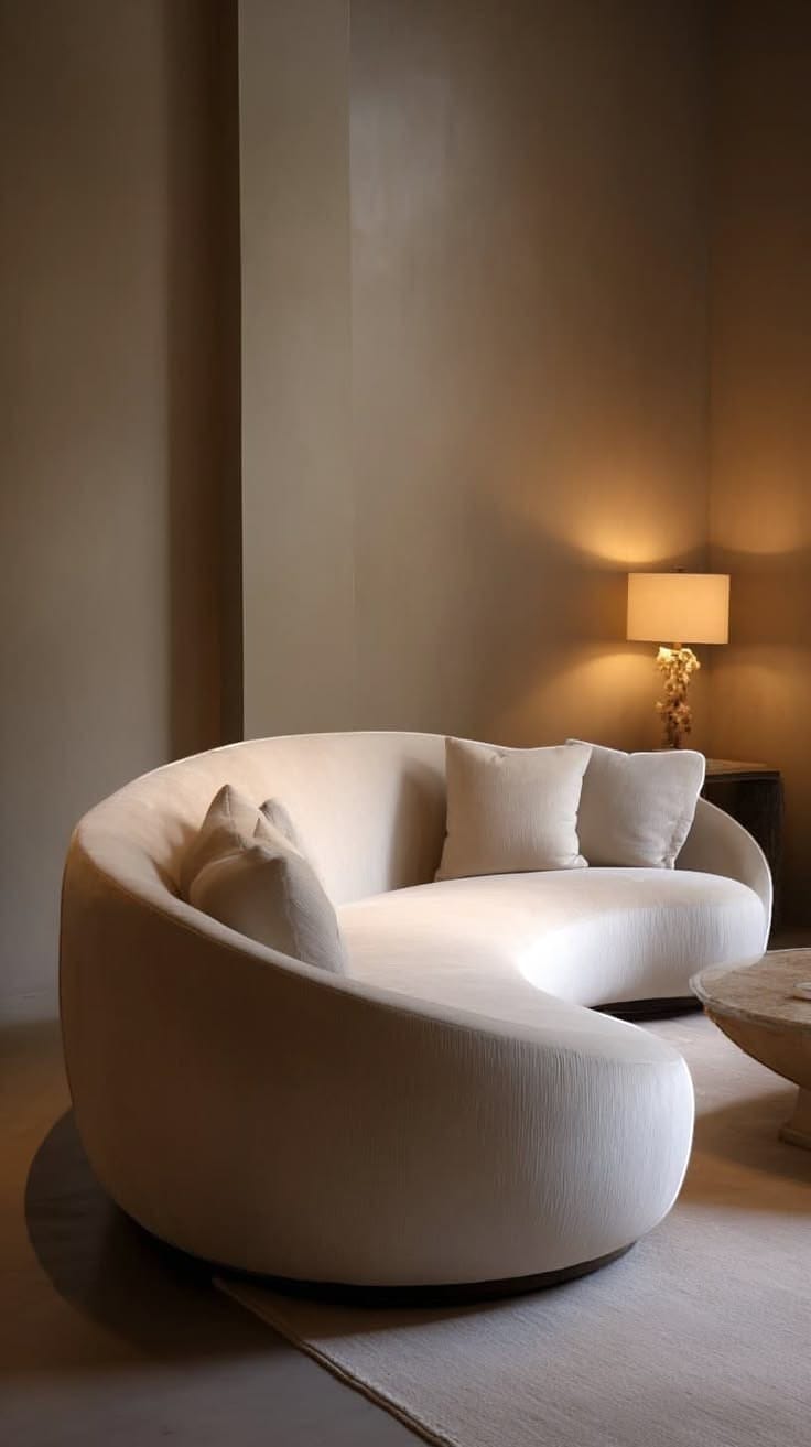 Home Atelier Curved Contemporary Living Room Sofa