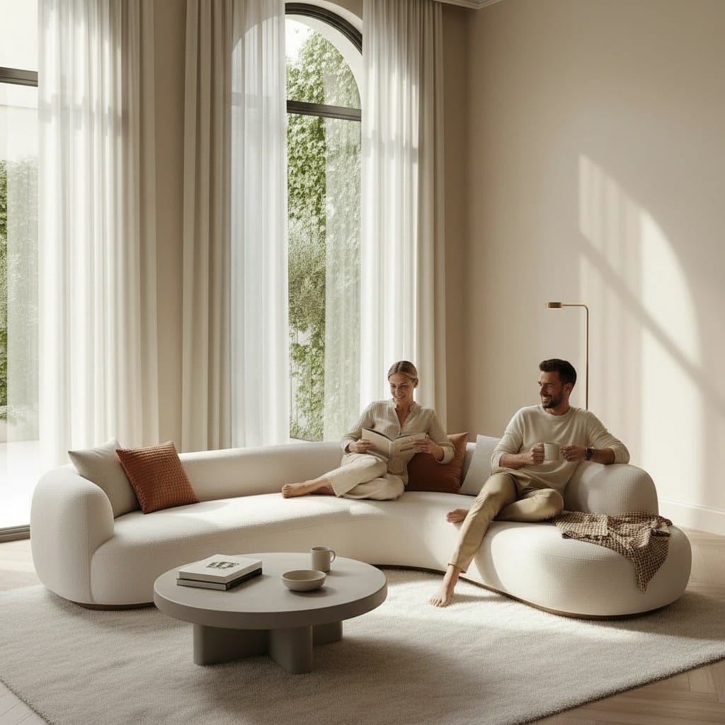 Home Atelier Curved Modern Living Room Sofa