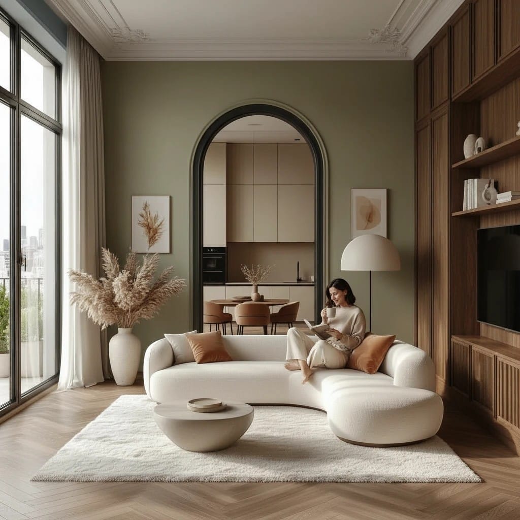 Home Atelier Curved Modern Living Room Sofa