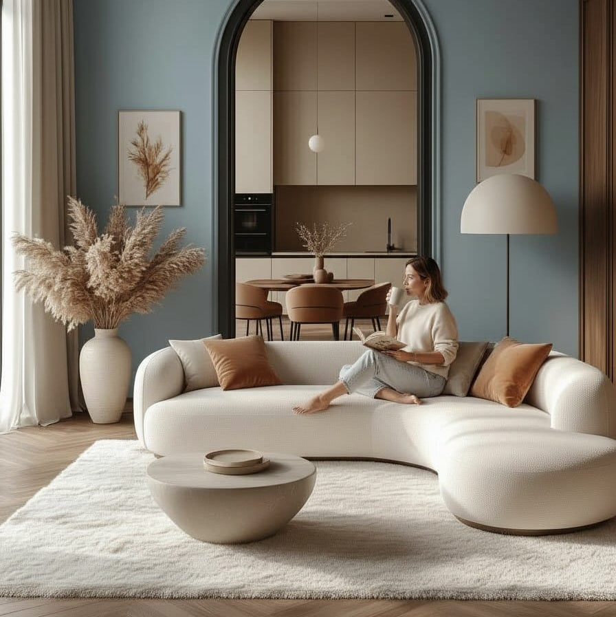 Home Atelier Curved Modern Living Room Sofa