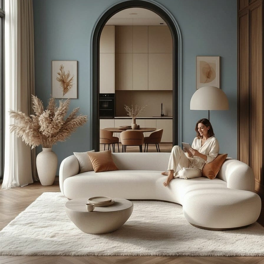 Home Atelier Curved Modern Living Room Sofa