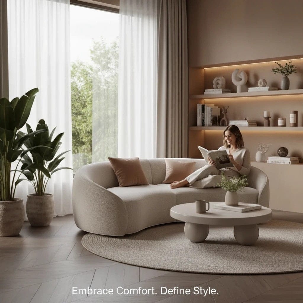 Home Atelier Curved Modern Living Room Sofa