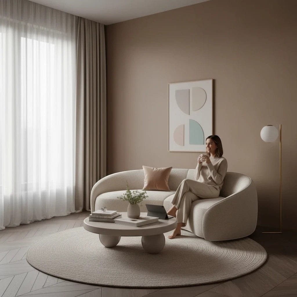 Home Atelier Curved Modern Living Room Sofa