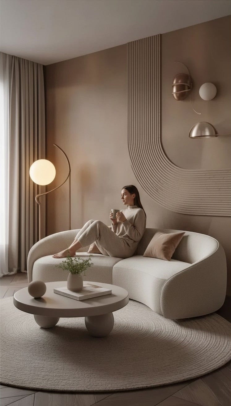 Home Atelier Curved Modern Living Room Sofa