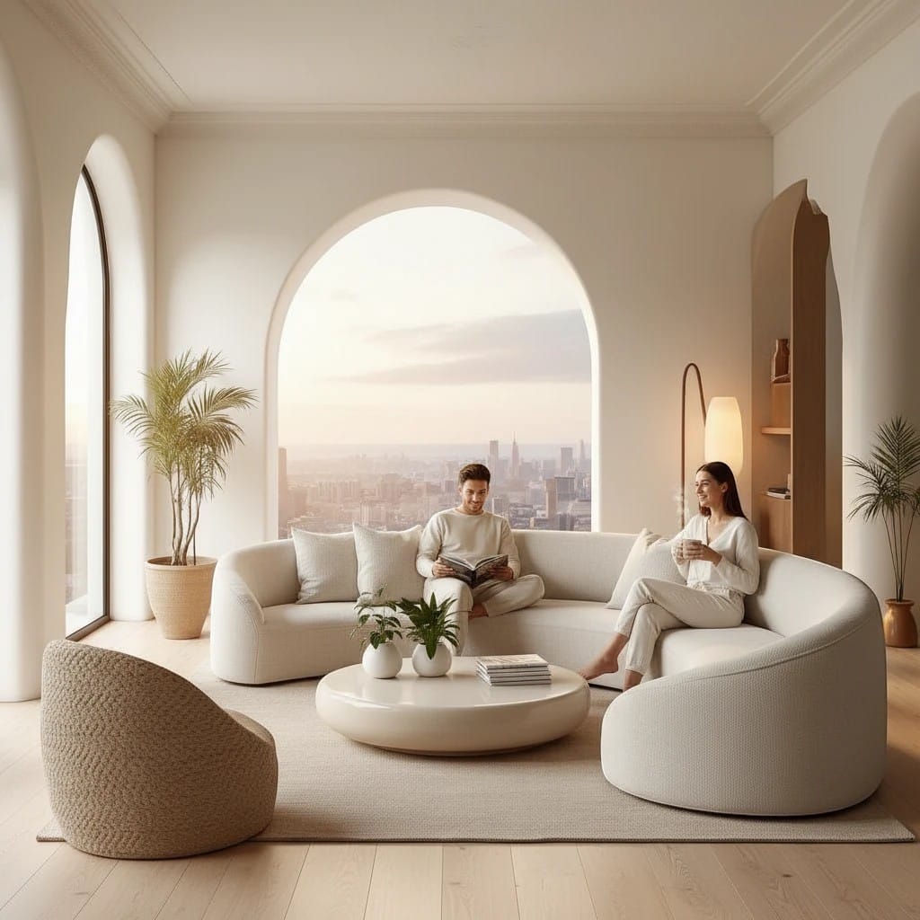 Home Atelier Curved Modern Living Room Sofa